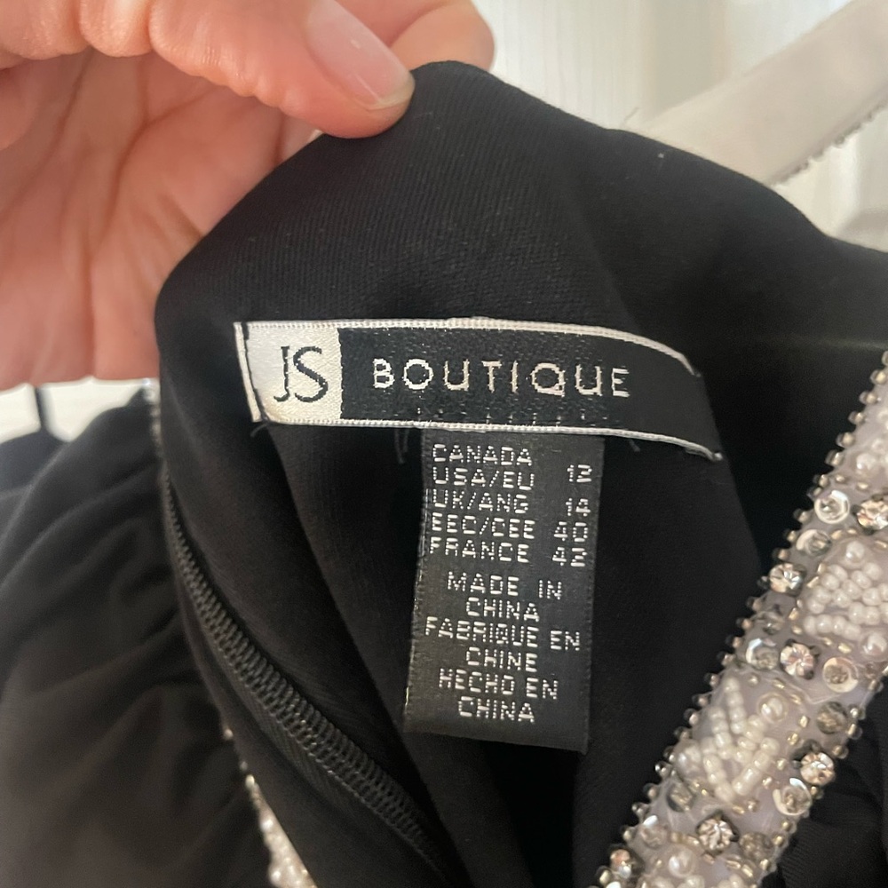 JS Boutique Black Dress with Embellished Straps - Picture 5 of 5